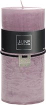 J-Line cilinderkaars - lavendel - large - 72U - 6 stuks