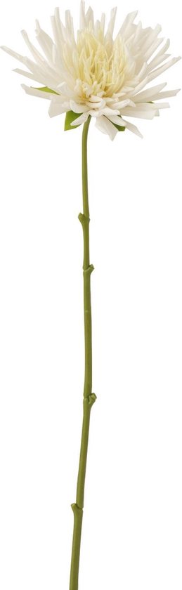 J-Line bloem Chrysant Mini - kunststof - wit - small - 24 stuks