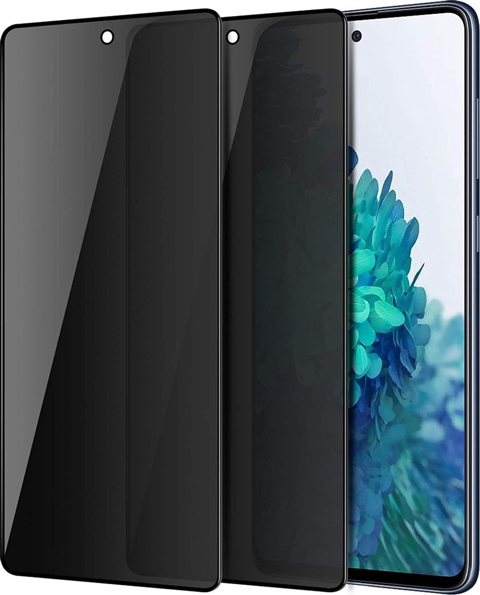 Privacy Screenprotector Glas - Tempered Glass Screen Protector Anti-Spy Geschikt voor: Samsung Galaxy S20FE [2-Pack] Privacy anti-spion