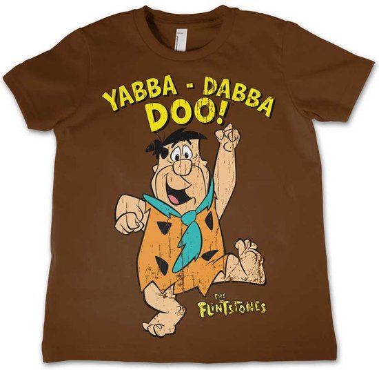 The Flintstones Kinder Tshirt -M- Yabba-Dabba-Doo Bruin