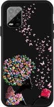 Voor Xiaomi MI 10 Lite Pattern Printing Embossment TPU Mobile Case (Corolla Girl)