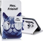 Voor Xiaomi Redmi Note 8 Horizontale lederen flip case met houder & kaartsleuven & portemonnee (Cool Cat)