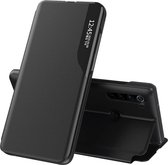Voor Xiaomi Redmi Note 8 zijscherm magnetisch schokbestendig horizontaal flip lederen tas met houder (zwart)