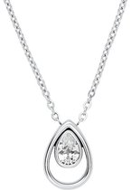 Skagen Dames Stainless Steel Glass Stone ketting One Size 87967107