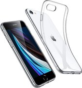 Ceezs Telefoonhoesje geschikt voor Apple iPhone SE (2022 / 2020) / iPhone 7/8 - silicone case - optimale bescherming - backcover - transparant + glazen screenprotector