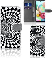 Telefoonhoesje met Pasjeshouder Geschikt voor Samsung Galaxy A71 Wallet Book Case Illusie