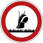 Verboden om over het gras te lopen bord - kunststof 200 mm