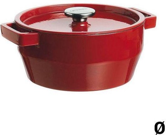 Pyrex Slow Cook rood ovale gietijzeren braadpan 29cm | bol.com