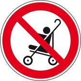 Verboden voor kinderwagens bord - kunststof 200 mm