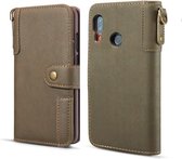 Voor Galaxy A40 Koeienhuid Textuur Horizontale Flip Leren Case, met Houder & Kaartsleuven & Portemonnee & Lanyard (Koffie)
