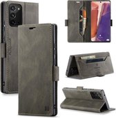 Voor Samsung Galaxy Note20 AutSpace A01 Retro Huidgevoel Crazy Horse Textuur Horizontale Flip Leren Case met Houder & Kaartsleuven & Portemonnee & RFID (Koffie)