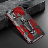 Voor Motorola Moto G8 Power Machine Armor Warrior schokbestendige pc + TPU beschermhoes (rood)