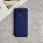 Voor Huawei Honor V20 schokbestendig Frosted TPU beschermhoes (donkerblauw)