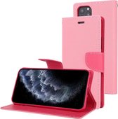 Voor iPhone 11 Pro Max MERCURY GOOSPERY FANCY DAGBOEK Horizontale flip lederen tas met houder & kaartsleuven & portemonnee (roze)