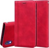 Voor Huawei Y5 (2019) / Honor 8S Frosted Business Magnetische Horizontale Flip PU lederen hoes met houder & kaartsleuf & lanyard (rood)