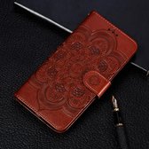 Mandala Embossing Pattern Horizontale Flip Leather Case voor Samsung Galaxy A20 & A30, met houder & kaartsleuven & portemonnee & fotolijst & lanyard (bruin)