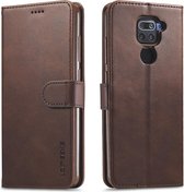 Voor Geschikt voor Xiaomi Redmi Note 9 LC.IMEEKE Kalfsstructuur Horizontale flip lederen tas, met houder & kaartsleuven & portemonnee (bruin)