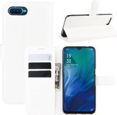 Voor Oppo Reno A Litchi Texture Horizontale Flip Leren Case met Portemonnee & Houder & Kaartsleuven (Wit)