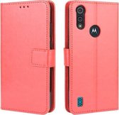 Voor Motorola Moto E6s (2020) Retro Crazy Horse Texture Horizontale Flip Leren Case met Houder & Kaartsleuven & Lanyard (Rood)