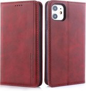 Voor iPhone 11 Diaobaolee Gemini magnetische gesp horizontale flip lederen tas met houder en kaartsleuven (rood)