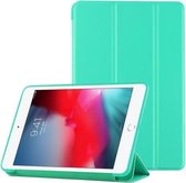 PU-plastic bodembehuizing Opvouwbare vervorming Links en rechts Flip lederen tas met drievoudige beugel & Smart Sleep voor iPad mini 2019 (mintgroen)