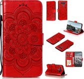 Voor LG K61 Mandala Embossing Patroon Horizontale Flip PU lederen tas met houder & kaartsleuven & Walle & Lanyard (rood)
