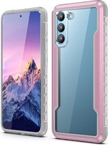 Voor Samsung Galaxy S21 + 5G iPAKY Thunder Series aluminium frame + TPU-bumper + doorzichtige schokbestendige pc-behuizing (roségoud)