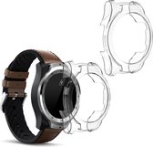 kwmobile 2x Hoes voor fitnesstracker voor Ticwatch Pro Smartwatch - Siliconenhoes voor sporthorloge transparant