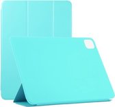 Voor iPad Pro 11 inch (2020) / Pro 11 2018 / Air 2020 10.9 Horizontale flip Ultradunne niet-gesp magnetische PU lederen tas met drievoudige houder & slaap- / wekfunctie (hemelsblauw)