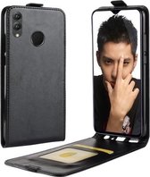 Zakelijke stijl verticale flip lederen beschermende achterkant hoes voor Huawei Honor 8X, met kaartsleuf (zwart)
