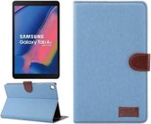 Denim Texture PC horizontale flip lederen beschermhoes voor Galaxy Tab A 8 (2019) P200 / P205, met houder & kaartsleuven & portemonnee & fotolijst (blauw)