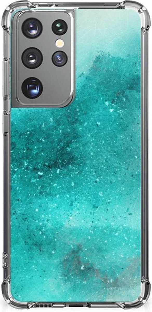 Back Cover Samsung Galaxy S21 Ultra Painting Blue