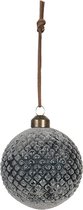 Clayre & Eef Kerstballen Set van 4 Ø 8 cm Groen Glas Rond Kerstboomversiering Kerstversiering Kerstdecoratie