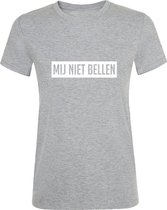 Mij niet bellen Dames t-shirt  | Chateau Meiland | Martien Meiland | tshirt | Grijs