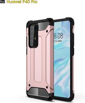 Voor Huawei P40 Pro Magic Armor TPU + PC Combinatie Case (Rose Gold)