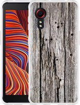 Hoesje Geschikt voor Samsung Galaxy Xcover 5 - Oud hout