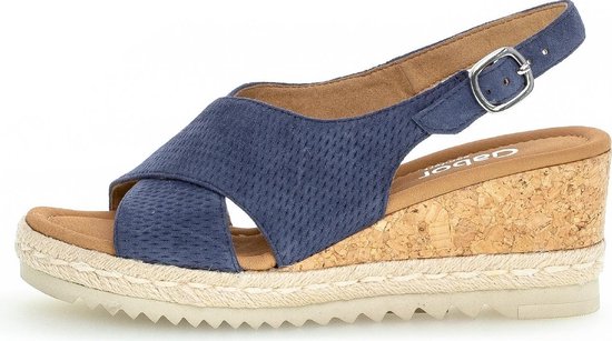 Gabor Comfort sandalen met sleehak blauw - Maat 42