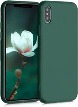 kwmobile telefoonhoesje voor Apple iPhone XS - Hoesje voor smartphone - Back cover in mosgroen