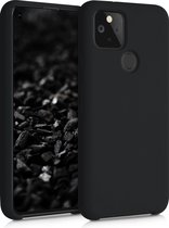 kwmobile telefoonhoesje voor Google Pixel 5 - Hoesje met siliconen coating - Smartphone case in zwart