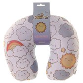 Puckator - Nekkussen - Travel Pillow Reiskussen - Neksteun voor Reis Vliegtuig/Auto/Bus - U-Vorm Nekkussen - Mi Kawaii weer - 28 x 28 cm