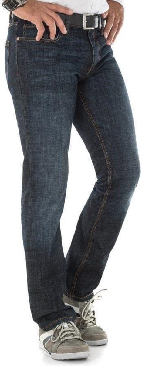Donkere Alberto Stretch jeans model Pipe.