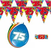 2x 75 jaar vlaggenlijn + ballonnen