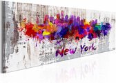 Schilderij - New York City - Stad van Artiesten, Multi-gekleurd, wanddecoratie