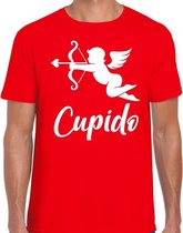 Cupido liefde Valentijn t-shirt rood voor heren - kostuum / outfit - liefde / vrijgezellenfeest / huwelijk / valentijn / carnaval verkleed kleding S