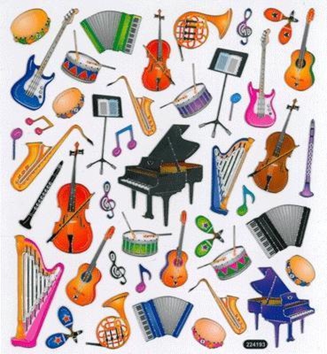 Sticker muziekinstrumenten