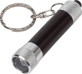 1x porte-clés avec petite lampe de poche en noir - Distribuez des cadeaux jouets mini lampes de poche