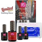 Pink Gellac - Starterspakket Dashing Glaze - Met 1 rode kleur en LED lamp - Manicure Set
