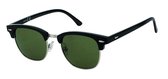 Kost Zonnebril Unisex Wayfarer Zwart/groen (20-161)