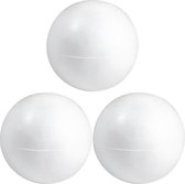 3x Hobby / DIY boules / sphères en polystyrène demi-coquilles 40 cm - Fabrication de boules de Noël - Fabrication de matériaux de base / matériel de loisir