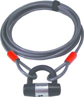 DoubleLock Staalkabel - diameter 10mm - 500cm - beugelslot met ruime beugel - zwart